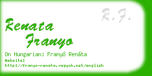 renata franyo business card