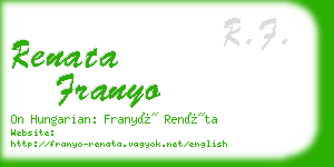 renata franyo business card